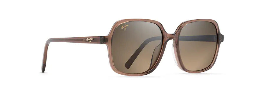 LITTLE BELL Translucent Light Espresso Polarized Fashion Sunglasses