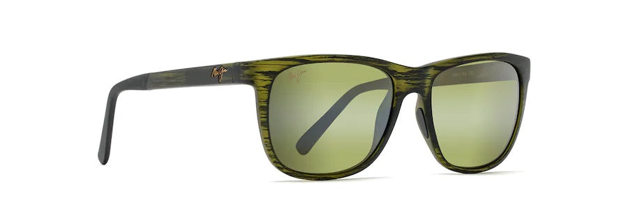 TAIL SLIDE Matte Green Stripe Polarized Classic Sunglasses