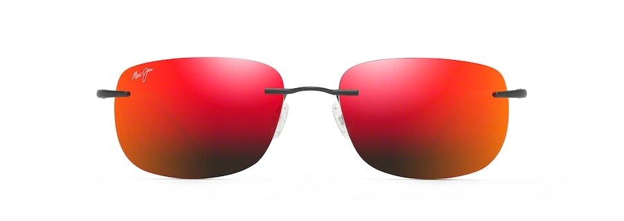 OHAI Matte Black Polarized Rimless Sunglasses