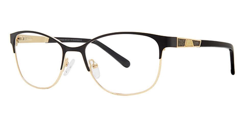 Vivid Boutique 5019 Black/Gold optical frame for prescription eyeglasses or blue light glasses