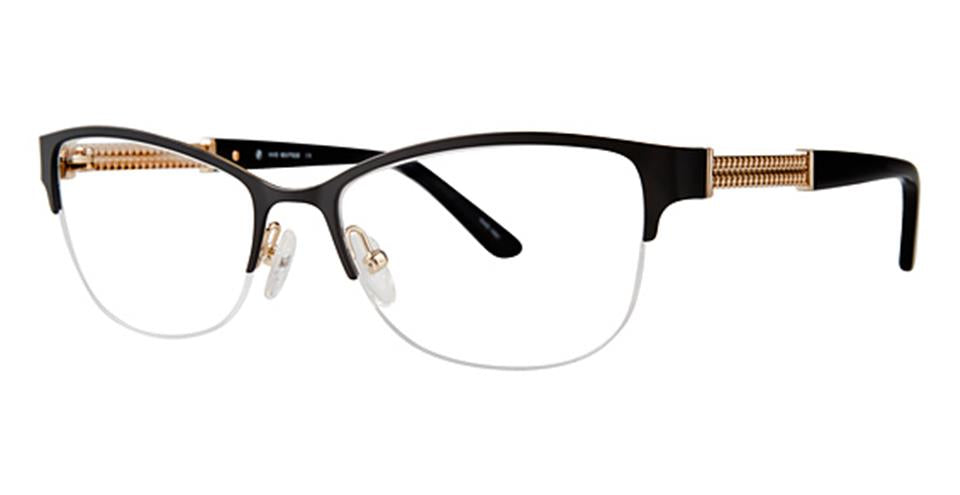 Vivid Boutique 5017 Matt Black/Gold optical frame for prescription eyeglasses or blue light glasses
