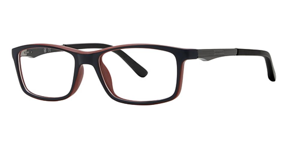 Metro 46 Matt Navy/Red optical frame for prescription eyeglasses or blue light glasses