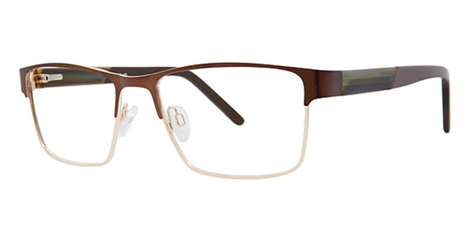 Vivid 400 Matt Brown/Shiny Gold optical frame for prescription eyeglasses or blue light glasses
