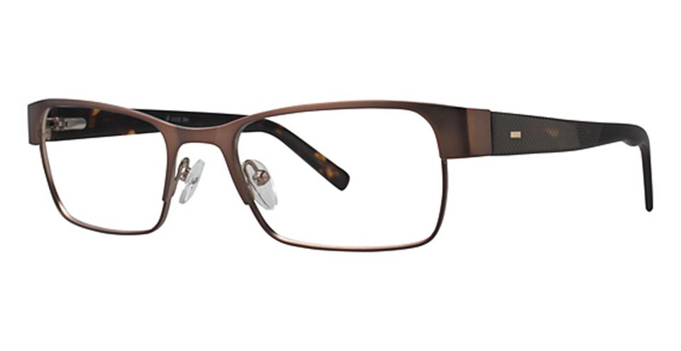 Vivid 384 Matt Brown/Lt Brown optical frame for prescription eyeglasses or blue light glasses