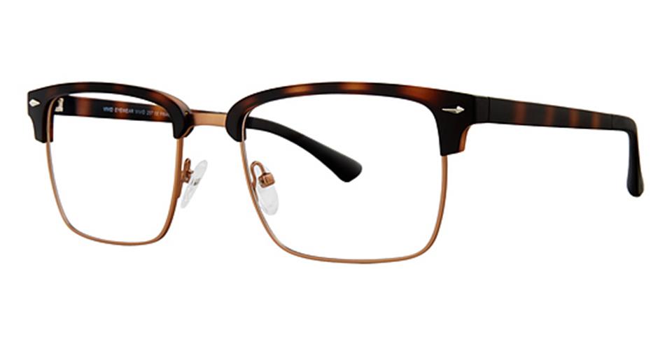 Vivid 257 Tortoise/Brown W Dark Gold Rim optical frame for prescription eyeglasses or blue light glasses