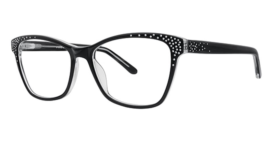 Vivid Boutique 4042 Black Crystal optical frame for prescription eyeglasses or blue light glasses