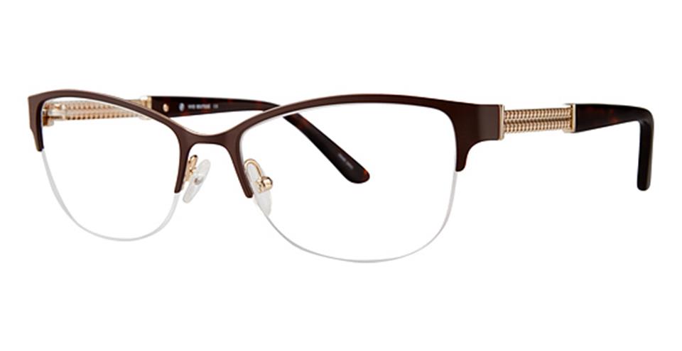 Vivid Boutique 5017 Matt Brown/Gold optical frame for prescription eyeglasses or blue light glasses