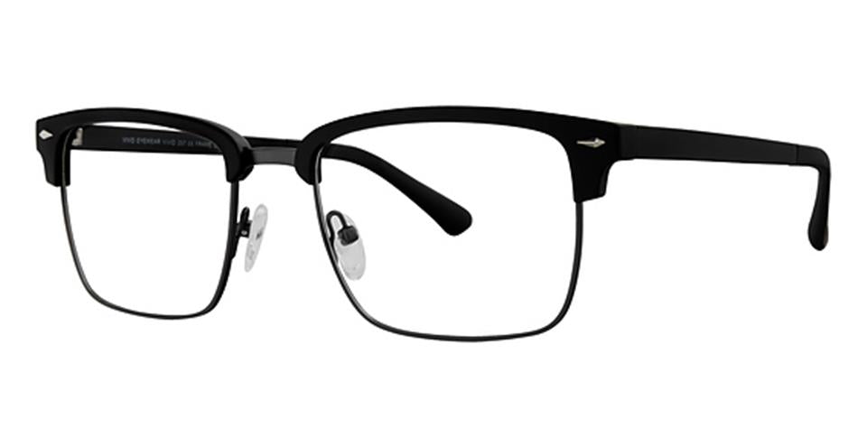 Vivid 257 Black/Brown W Dark Gun Rim optical frame for prescription eyeglasses or blue light glasses