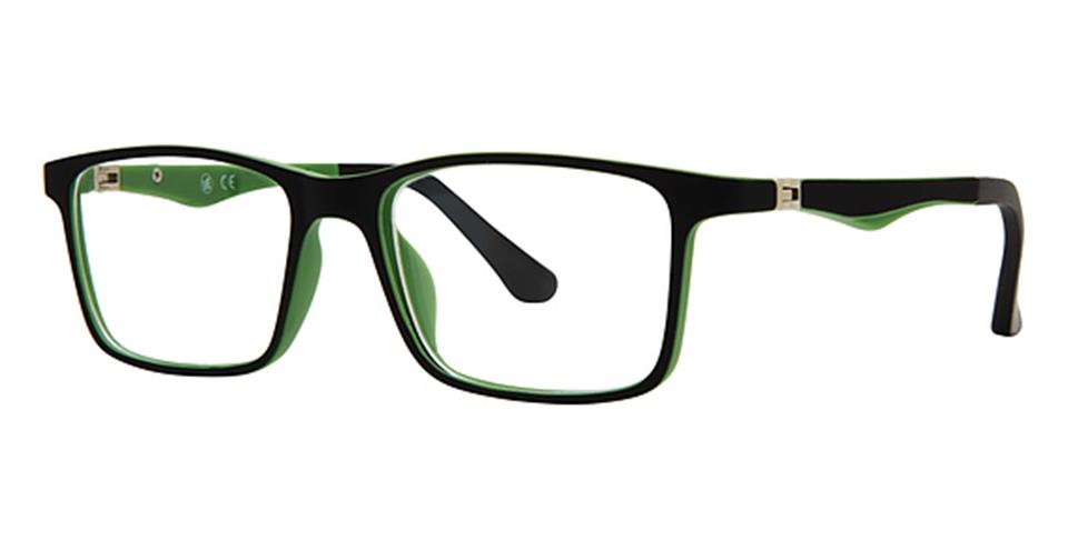 Metro 48 Black/Green optical frame for prescription eyeglasses or blue light glasses