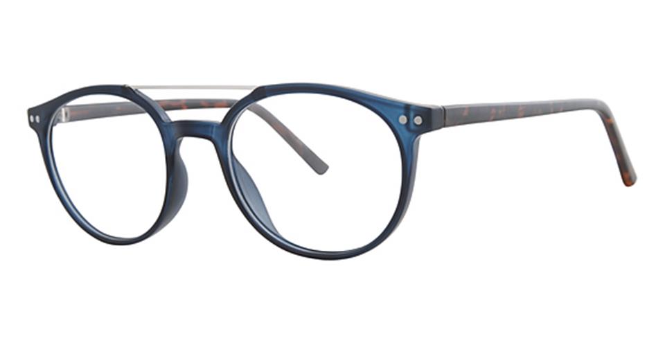 Metro 47 Matt Navy/Matt Tortoise optical frame for prescription eyeglasses or blue light glasses