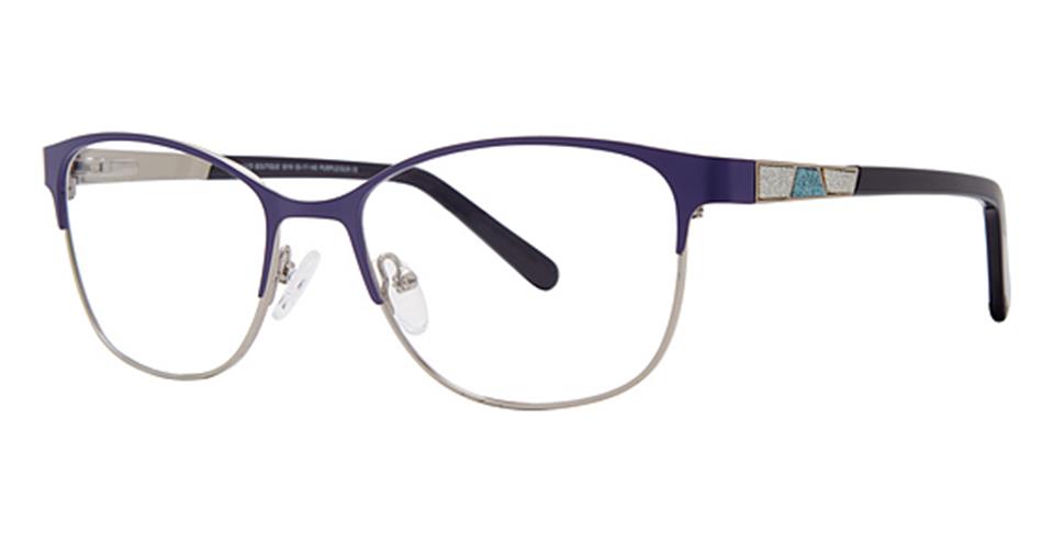 Vivid Boutique 5019 Purple/Gunmetal optical frame for prescription eyeglasses or blue light glasses