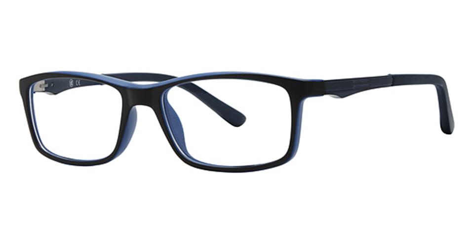 Metro 46 Matt Black/Navy optical frame for prescription eyeglasses or blue light glasses