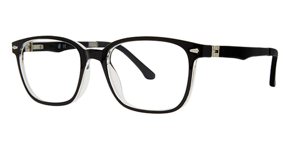 Metro 50 Black/Crystal optical frame for prescription eyeglasses or blue light glasses