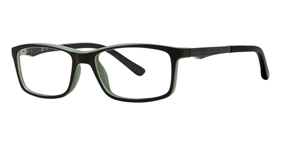 Metro 46 Matt Black/Green optical frame for prescription eyeglasses or blue light glasses