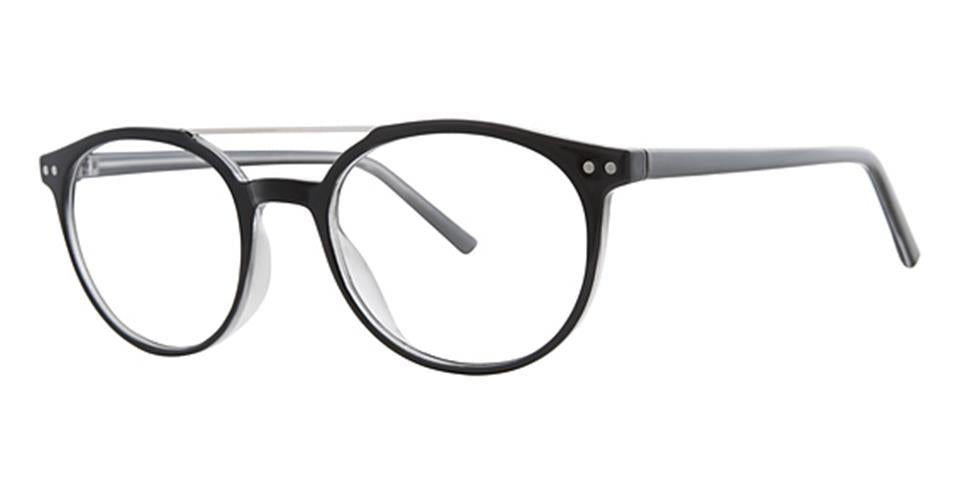 Metro 47 Shiny Black/Crystal optical frame for prescription eyeglasses or blue light glasses
