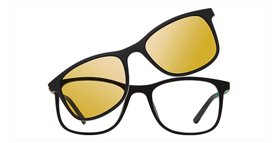 Vivid 6016 Matt Black/With Green Temples Optical frame for prescription eyeglasses or blue light glasses