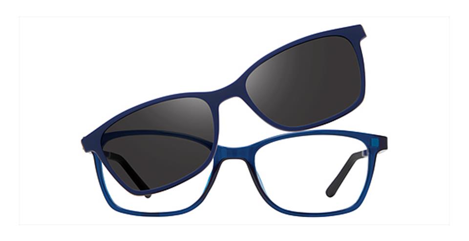 Vivid 6015 Crystal Blue Temples Optical frame for prescription eyeglasses or blue light glasses
