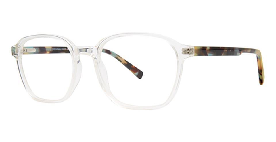 Vivid 929 Shiny Crystal/With Green Temples Optical frame for prescription eyeglasses or blue light glasses