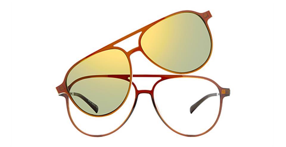 Vivid 6020 Shiny Brown Optical frame for prescription eyeglasses or blue light glasses