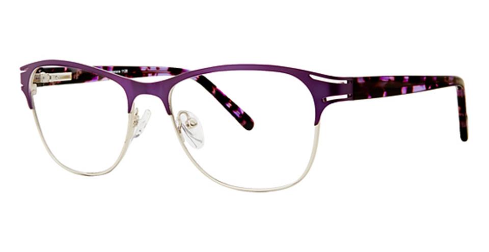Vivid Expressions 1126 Purple/Silver frame for prescription eyeglasses or blue light glasses