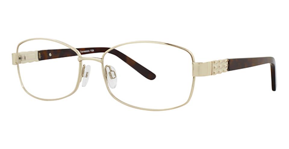 Vivid Expressions 1124 Gold frame for prescription eyeglasses or blue light glasses