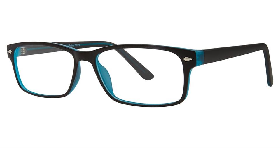 Blue Light Block Eyeglasses - SOHO 1029 Black Blue