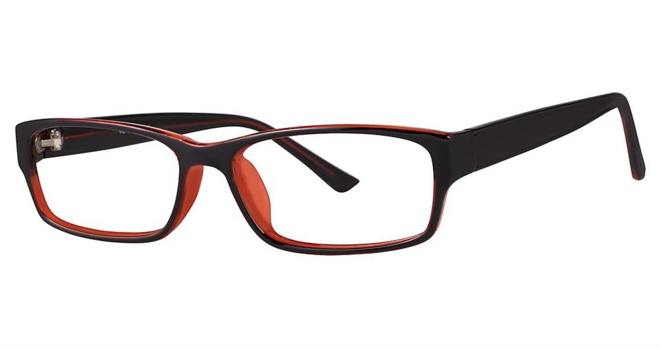 Blue Light Block Eyeglasses - SOHO 1005 Black Red