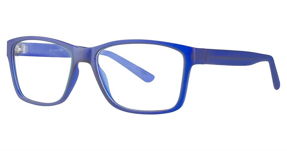 Blue Light Block Eyeglasses - SOHO 1026 Matt Blue