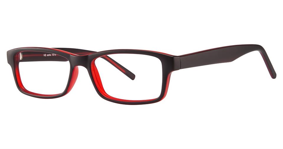 Blue Light Block Eyeglasses - SOHO 1015 Black Red Wine