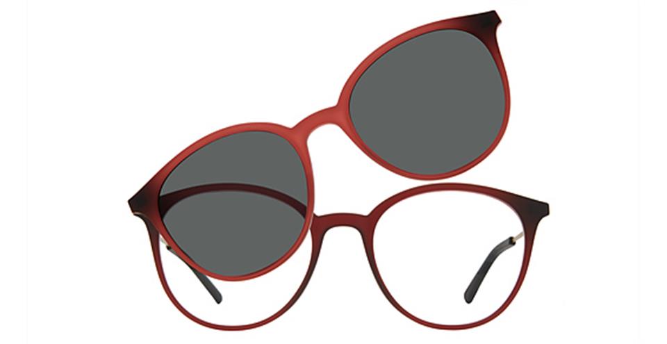 Vivid 6025 Matt Crystal Red Optical frame for prescription eyeglasses or blue light glasses