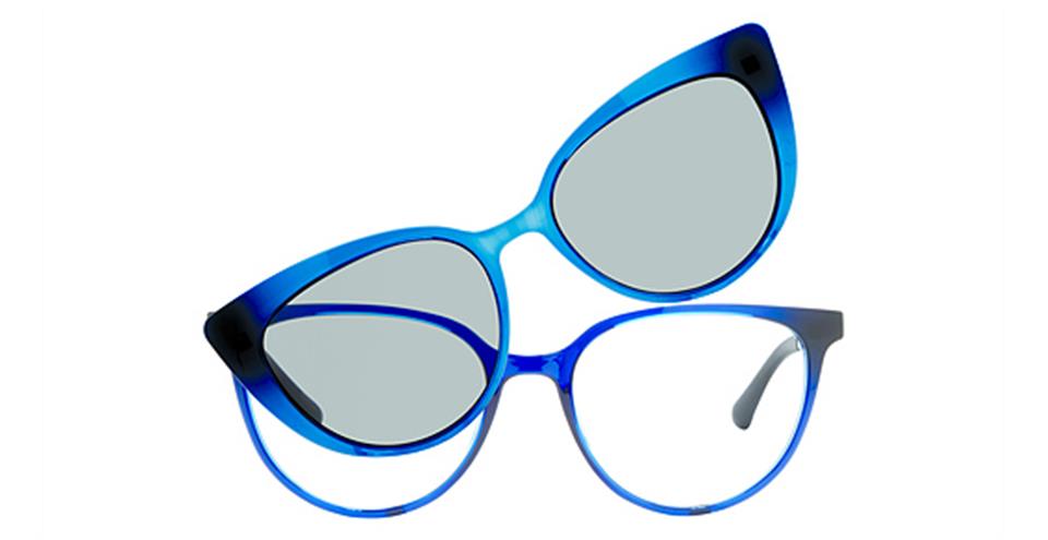 Vivid 6021 Shiny Crystal Blue Optical frame for prescription eyeglasses or blue light glasses
