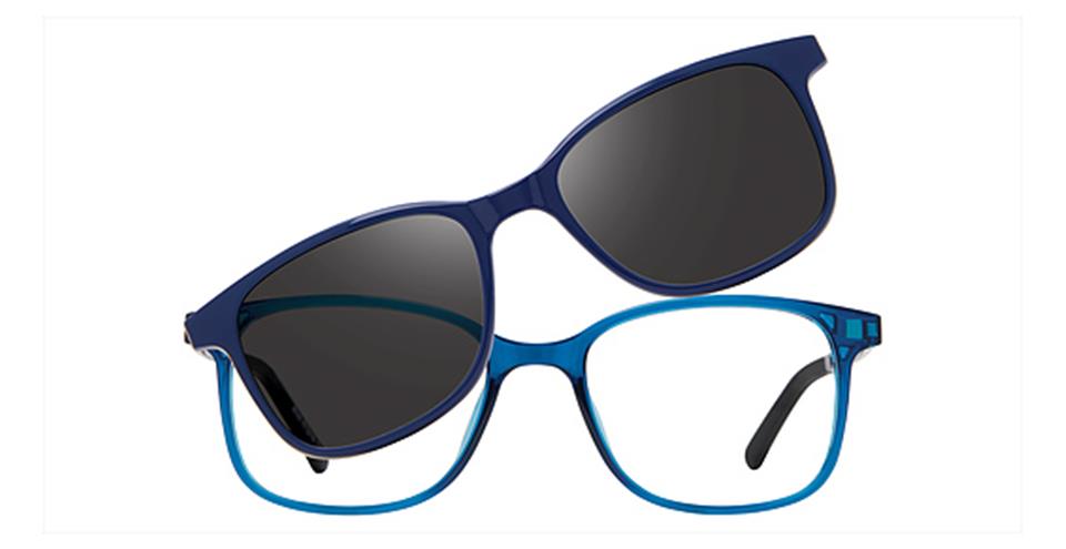 Vivid 6018 Shiny Crystal Blue Optical frame for prescription eyeglasses or blue light glasses