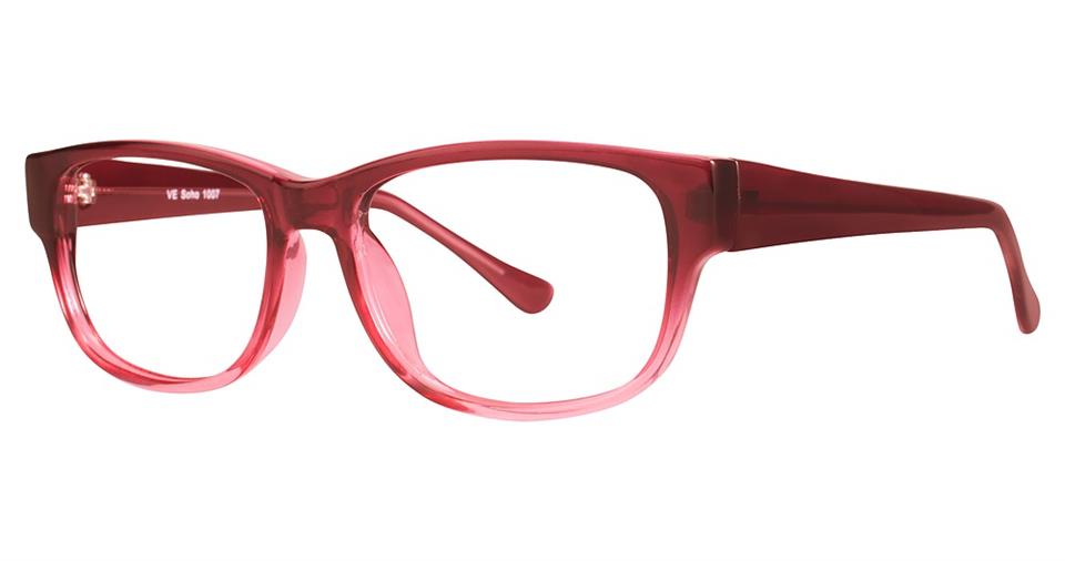 Blue Light Block Eyeglasses - SOHO 1007 Burgundy Pink