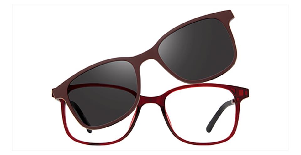 Vivid 6018 Shiny Crystal Red Optical frame for prescription eyeglasses or blue light glasses