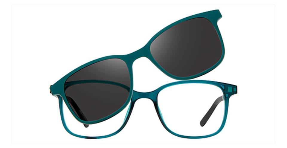 Vivid 6018 Shiny Crystal Teal Optical frame for prescription eyeglasses or blue light glasses