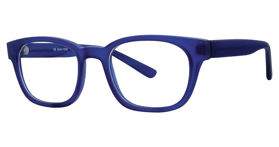 Blue Light Block Eyeglasses - SOHO 1035 Matt Blue