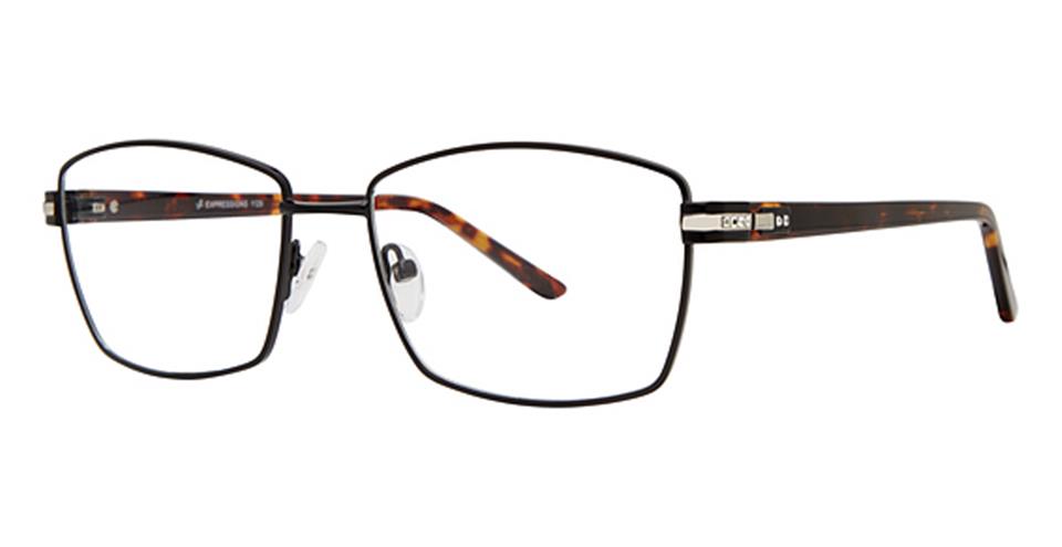 Vivid Expressions 1129 Black/Silver frame for prescription eyeglasses or blue light glasses