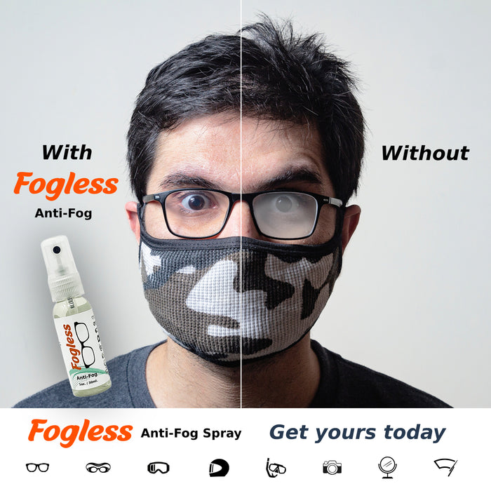 Fogless Anti-Fog Lens Spray 1oz Bottle - Get Free Lenses