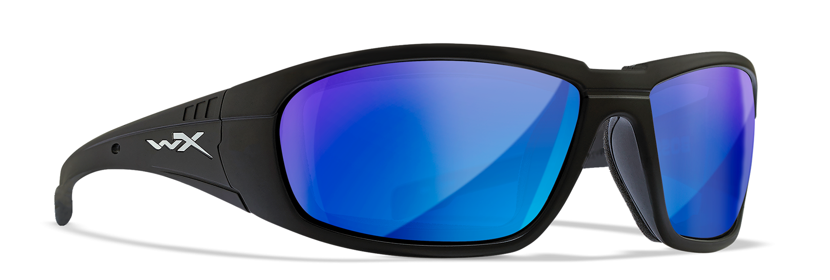 Wiley X WX Boss Blue Mirror Polycarbonate Sunglasses
